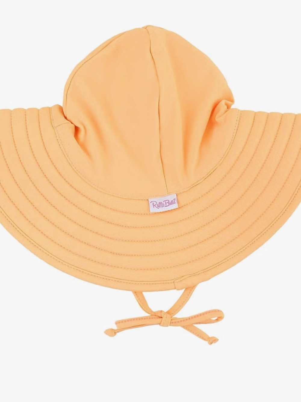RuffleButts Peach Sun Hat for Kids - UPF Protection